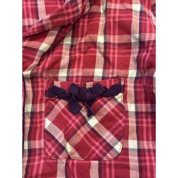 Victoria's Secret Plaid Button Up Pajama  Long Sleeve Top‎ Size XS - Picture 5 of 8